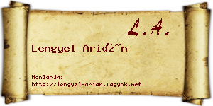 Lengyel Arián névjegykártya